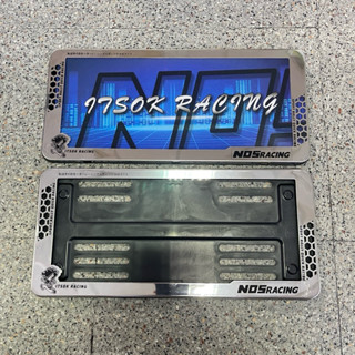 กรอบป้ายทะเบียนรถยนต์ NOS RACING สกรีนลาย ด้านหลังพลาสติก 1ค…