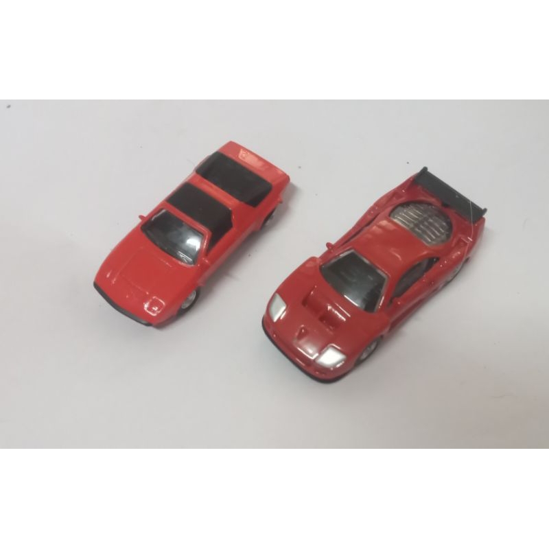 (set2) Ferrari F40 , lamborghini Kyosho 1:100 ความยาวประมาณ 3 cm.ลดราคาพิเศษล้างสต๊อค