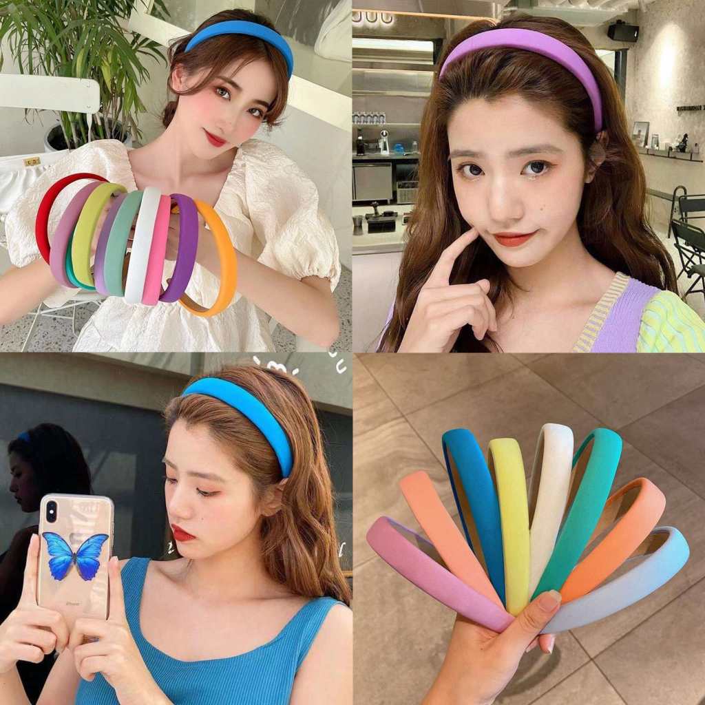 มี 14 สีส่งด่วน🔥ที่คาดผม ที่คาดผมเสริมโฟม คาดผมสไตล์เกาหลี HB67-HB80