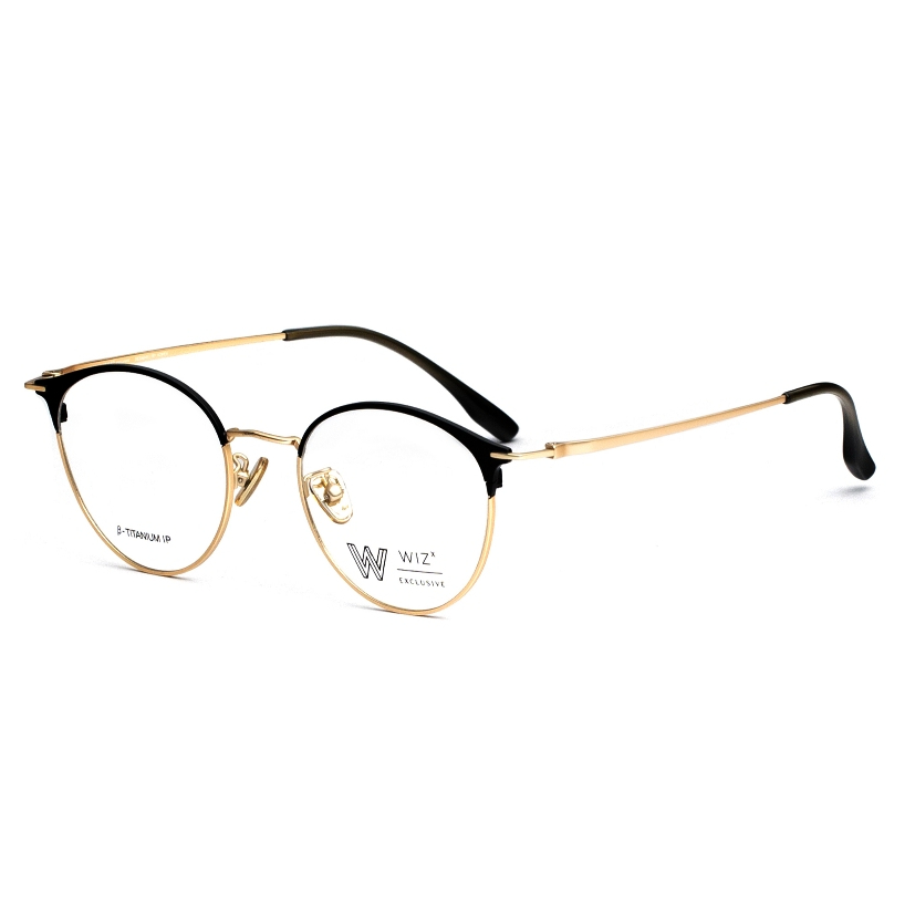กรอบแว่นตา  WIZ รุ่น MAUVE 024 K23-1 : C5 SIZE 50 MM. (BLACK-GOLD)