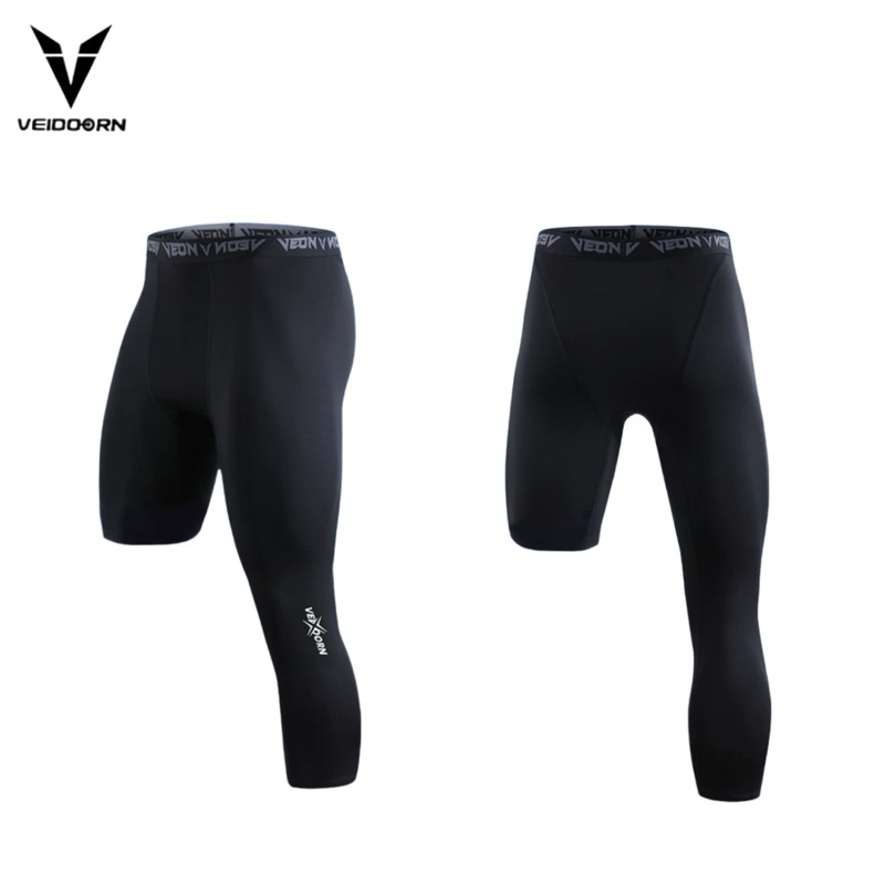 กางเกงกีฬา กางเกงรัดรูป กางเกงฟิตเนส เอวยางยืด แบบแห้งเร็ว สําหรับผู้ชายveidoorn