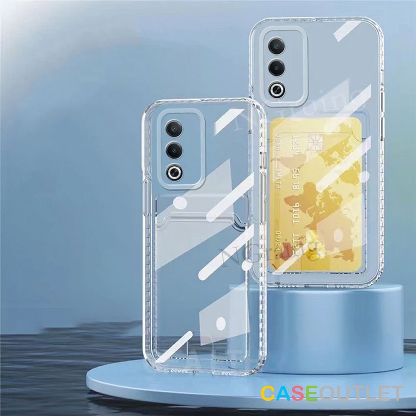 เคส Oppo A3 pro 5g A60 TPU นิ่ม ซิลิโคน ใส ใส่บัตร เคสใส่บัตรได้ กันกระแทก