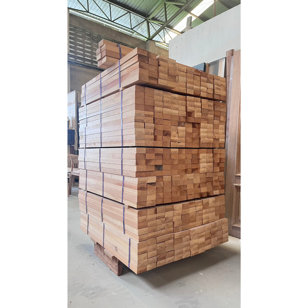 WOOD OUTLET(คลังวัสดุไม้) ไม้โครง กว้าง4.5 ซม. หนา 1.7 ซม. ยาว50ซม มัดละ10เส้น ไม้โครงเฟอร์นิเจอร์