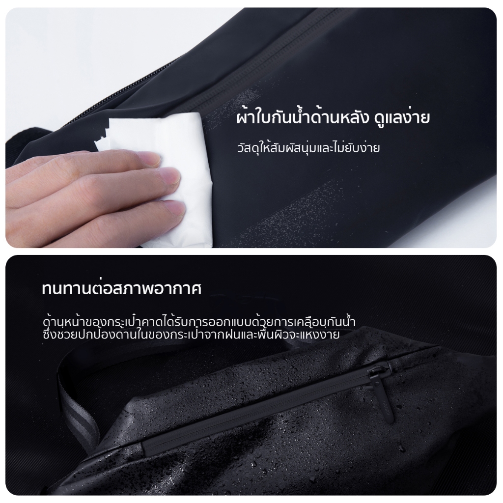 Xiaomi Sports Fanny Pack 2.25L กระเป๋าเป้สะพายหลัง กระเป๋าคาดเอว กระเป๋าสะพายข้าง วัดสุผ้ากันน้ำ