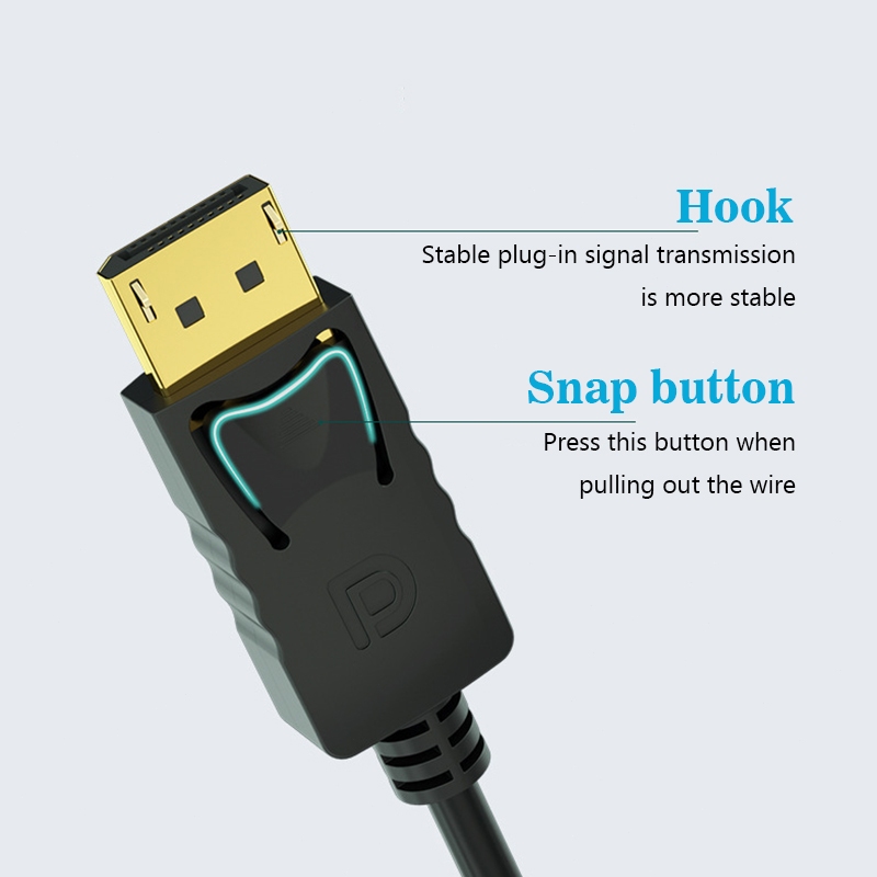 ผผ 4K DP-HDMI สายแปลง DisplayPort (DP ) Male To HDMI Male Adapter Lead ตัวผู้-ตัวผู้ ยาว 1.8M