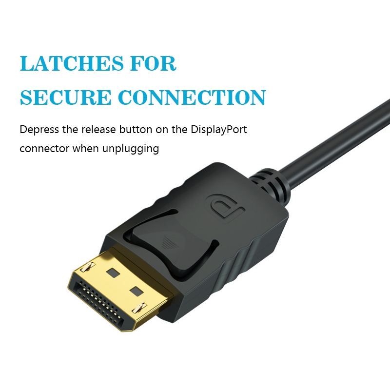 ผผ 4K DP-HDMI สายแปลง DisplayPort (DP ) Male To HDMI Male Adapter Lead ตัวผู้-ตัวผู้ ยาว 1.8M