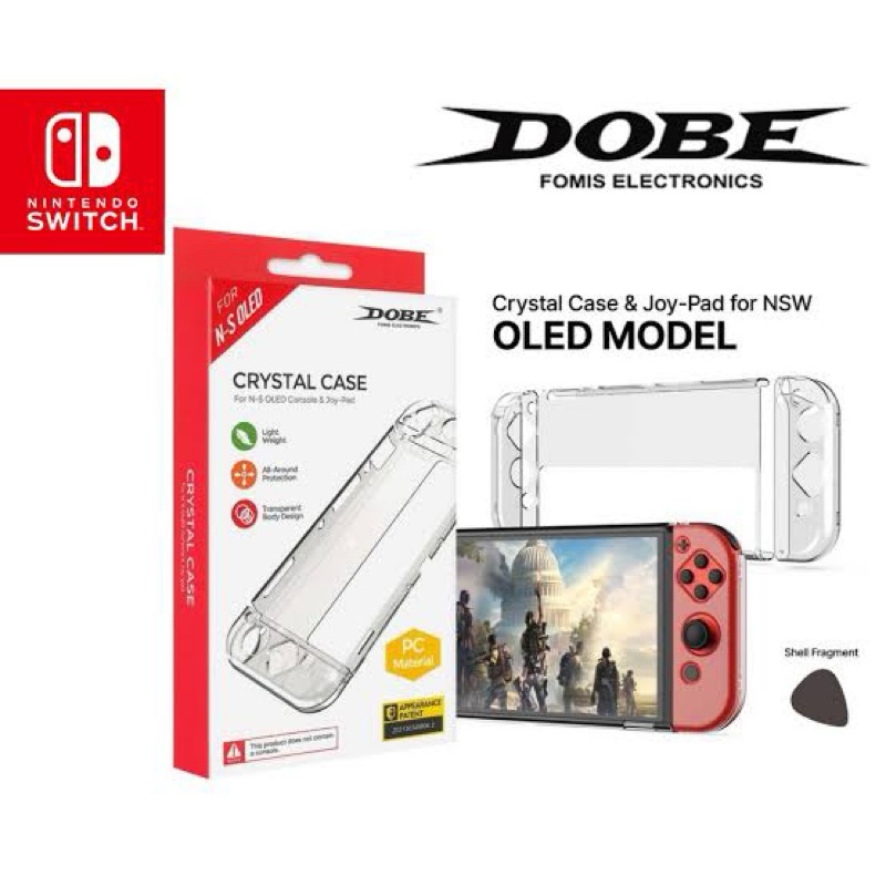 Dobe Protective Crystal Clear Case for Nintendo Switch Oled