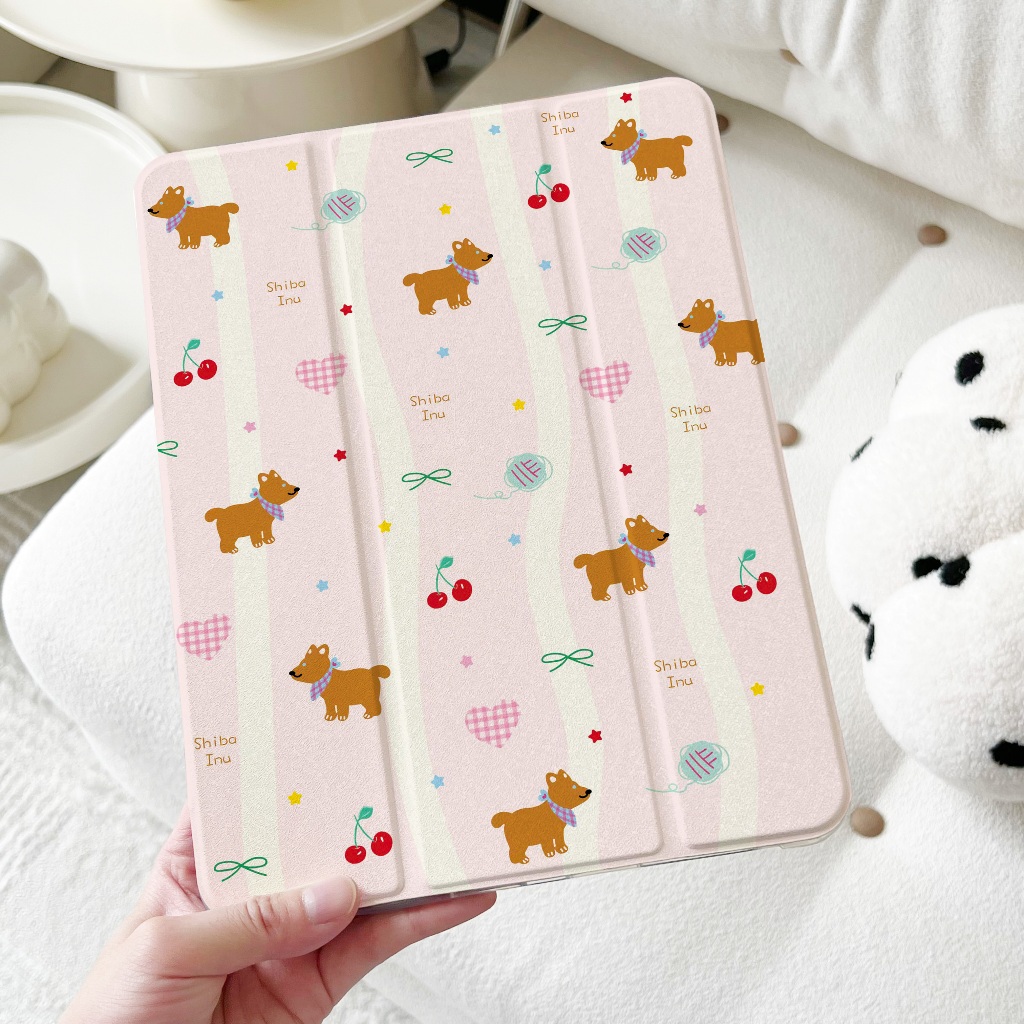 💥พร้อมส่ง💥case iPad pro11 2024 Gen11 Air6 Air5 ที่ใส่ปากกา ลูกสุนัขลายทาง เคส iPad Air7 gen9 MINI7