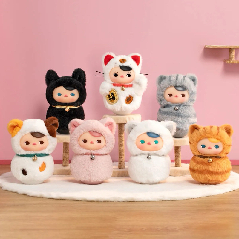 พร้อมส่งในไทย ของแท้ (เช็คการ์ดระบุตัว) PUCKY Roly-Poly Kitty Series-Vinyl Plush Blind Box