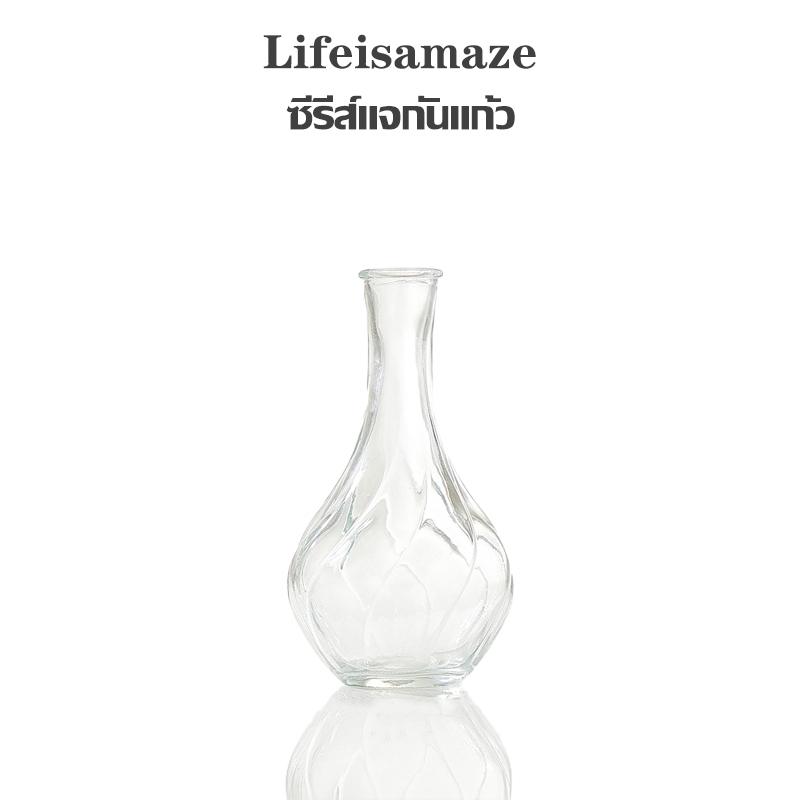 พร้อมส่ง insแจกันแก้วใส ใส่ดอกไม้ ตกแต่งห้องนั่งเล่น ทรงรูปขวด แบบสั้น glass vase สุดน่ารัก แจกันดอกไม้ทรงกระบอกเล็ก