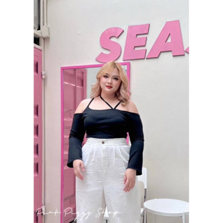 เสื้อสายเดี่ยวสาวอวบอ้วน สุดปัง งานโปรลดราคา