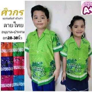 เสื้อลายไทย เสื้อไทย ศิวกร ขนาดมาตราฐานเครื่องแบบนักเรียน ศธ.