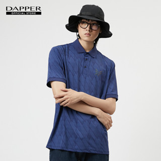 DAPPER เสื้อโปโล The Wall of Sport Print สีน้ำเงิน (KPN1/640AP)