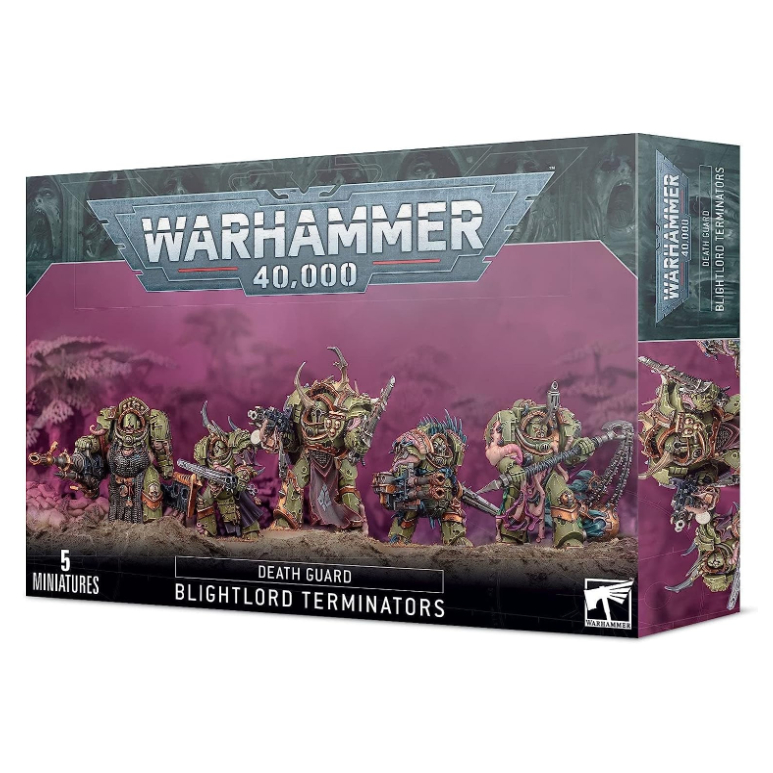 [200A พร้อมส่ง] WARHAMMER 40K: DEATH GUARD: BLIGHTLORD TERMINATORS โมเดลเกมสนามจำลอง