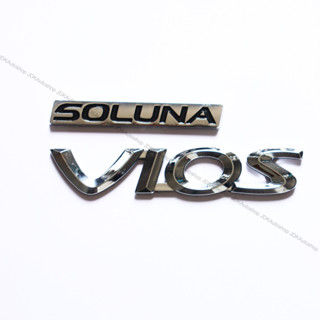 2 ชิ้น โลโก้ SOLUNA VIOS วีออส ติดท้ายรถยนต์ สำหรับ TOYOTA SOLUNA VIOS 2003-2006