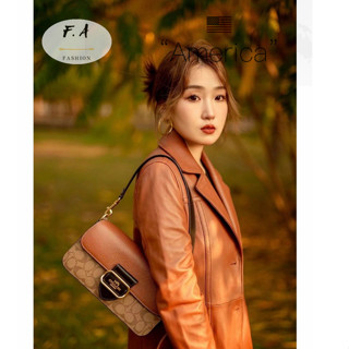 U.S OUTLET coach แท้ Tabby Ladies Underarm Bag Flap Bag กระเป๋าสะพายไหล่ CE560