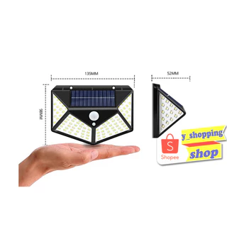 Solar motion sensor light 100 LED 3 โหมด ไฟออก4ทาง ไฟติดผนังโซล่าเซลล์พลังงานแสงอาทิตย์ เซ็นเซอร์ *