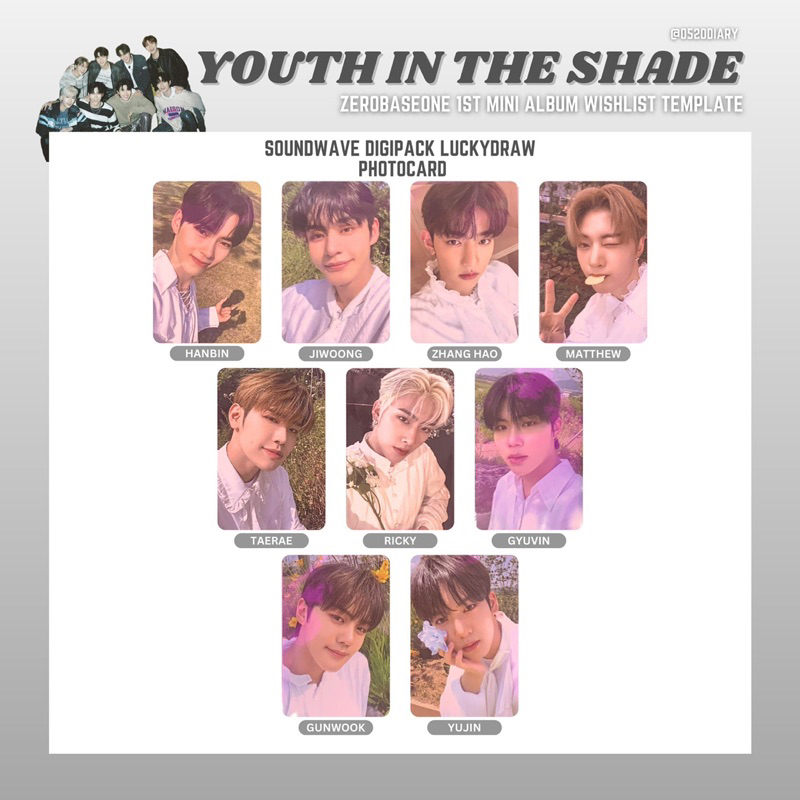 ลด 30% ใน LIVE [พร้อมส่ง] ZEROBASEONE (ZB1) อัลบั้ม Album [Youth In The Shade] Photobook / Digipack + MAKESTAR ราคา ถูกที่สุด ดีลบีเคเค แกลเลอรีภาพที่ 7