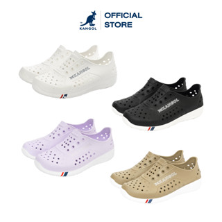 KANGOL รองเท้ากันน้ำ EVA รุ่น Aqua shoes แบบสวม ทำความสะอาดง่าย ระบายอากาศได้ดี สีขาว,ดำ,กากี, ม่วง 62251671