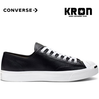 ลิขสิทธิ์แท้ 100% CONVERSE JACK PURCELL LEATHER OX BLACK แจ็คหนังแท้ สีดำ