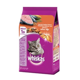 Whiskas อาหารเม็ดแมว สำหรับแมวโต รสโกเม่ ซีฟู้ด 480 กรัม