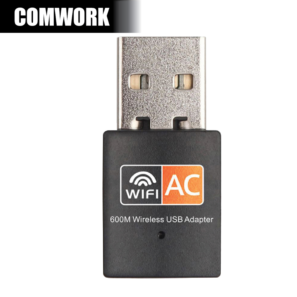 การ์ด WIFI USB รุ่น AC600Mbps S ORANGE RTL8811CU USB 2.0 WIRELESS CONTROLLER NETWORKING CARD ADAPTER COMWORK