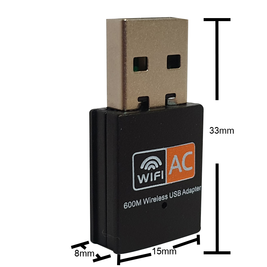 การ์ด WIFI USB รุ่น AC600Mbps S ORANGE RTL8811CU USB 2.0 WIRELESS CONTROLLER NETWORKING CARD ADAPTER COMWORK