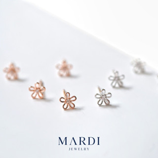 Mardi Jewelry ต่างหูเงินแท้ 925 Little Daisy Earrings