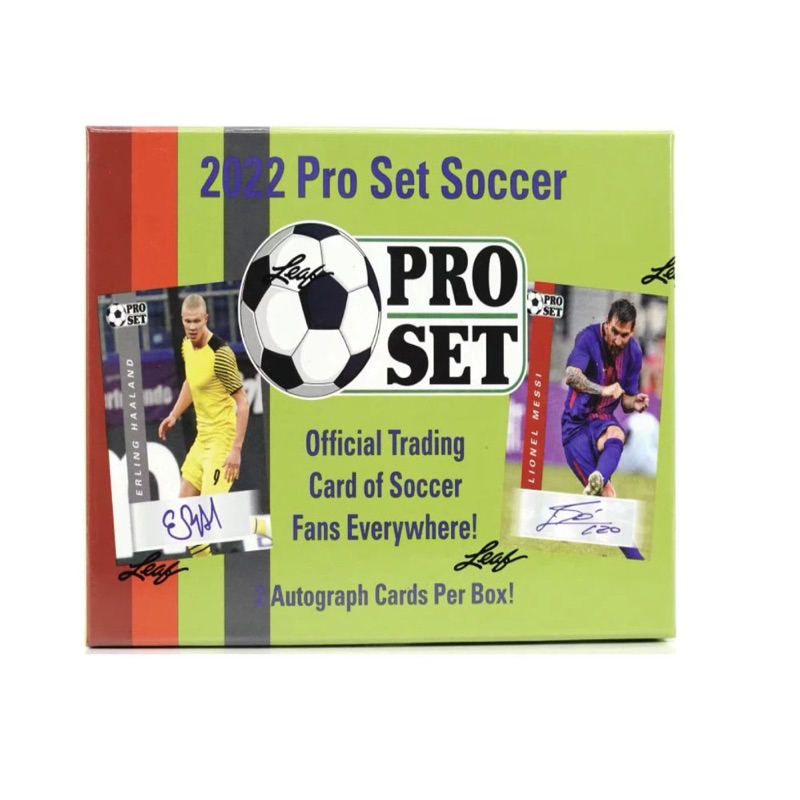(สินค้าพรีออเดอร์)ส่งฟรีไม่ต้องใช้โค้ด การ์ดสะสมฟุตบอล 2022 Leaf Pro Set Soccer Factory Sealed Hobby
