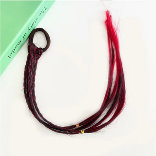 พร้อมส่งเครื่องประดับผม วิกผมถักติดผม สีสันสดใสสไตล์เกาหลีสำหรับเด็กผู้หญิง