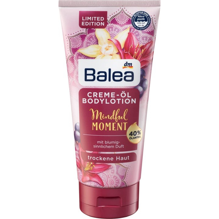ฺ [ Limited Edition ] Balea Cream Oil Body Lotion Mindful Moment  โลชั่นทาผิวกาย ของแท้นำเข้าจากเยอรมัน ขนาด 200 ml.