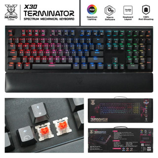 คีย์บอร์ดเกมมิ่ง NUBWO X-SERIES X30 TERMINATOR RGB Mechanical  สีขาว