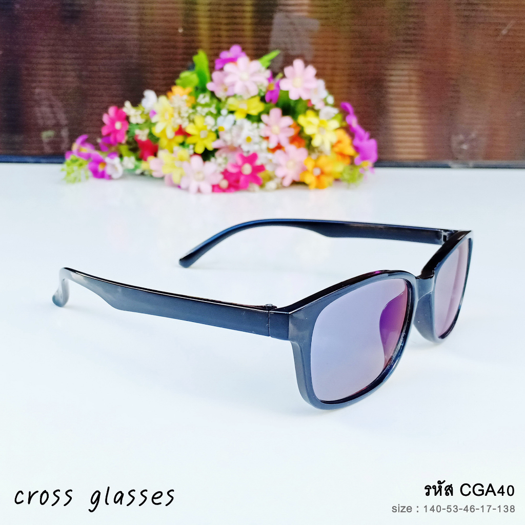แว่นกรองแสงออกแดดเปลี่ยนสี เลนส์บลูฯออโต้ รหัส รหัส CGA40 ทรงเหลี่ยม ค่าสายตาปกติ - รูปที่ 6