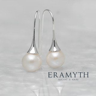 Eramyth jewelry: ต่างหูตะขอ ห้อยมุกแท้น้ำจืด ตัวเรือนเป็น Silver 925 การันตี คุณภาพ PA-0434-S31 (สินค้าพร้อมส่งจ้า)