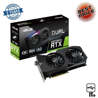 VGA ASUS GEFORCE RTX 3060 TI DUAL O8G V2 OC - 8GB GDDR6 Lite Hash Rate ประกัน 3Y