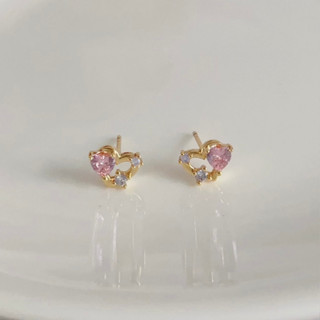 267-littlegirl gifts- Purple heart on the satur earring