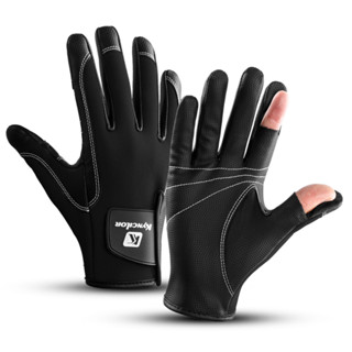 Scuba PU Gloves with clip ถุงมือดำน้ำ กันแดด กันหนาว จับถนัดมือ พร้อมส่ง