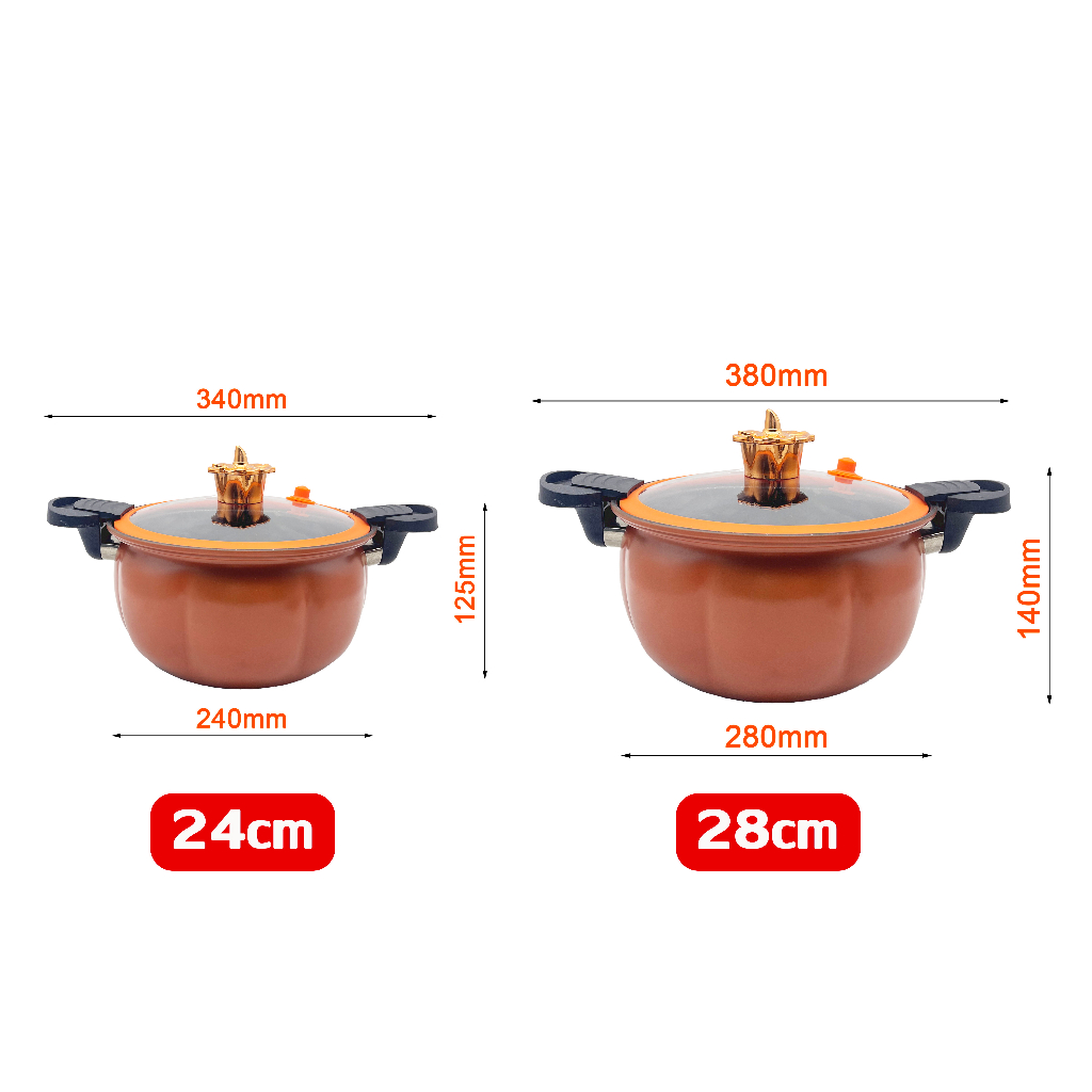 หม้อแรงดัน ทรงฟักทอง หม้อความดันหม้อแรงดันเคลือบNON - STICK หม้อตุ๋นอัดแรงดัน หม้อความดันขนาดใหญ่ - รูปที่ 6
