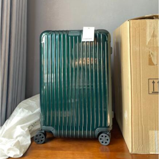 ถูกที่สุด ของแท้ 100% RIMOWA Essential กระเป๋าเดินทางขนาดกลาง หมึกสีเขียว 26 นิ้ว 83263684