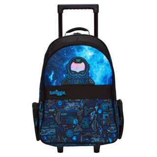 Smiggle Trolley Backpack With Light Up Wheels กระเป๋าล้อลากสมิกเกอร์  ลาย ล้อลาก-หัวอวกาศ ขนาด 18” พร้อมส่งในไทย