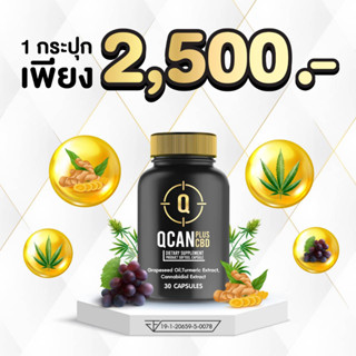 (ของแท้100%) QCAN Plus CBD คิวแคน ซีบีดี 1 ขวด อาหารเสริมเพื่อยกระดับคุณภาพชีวิต