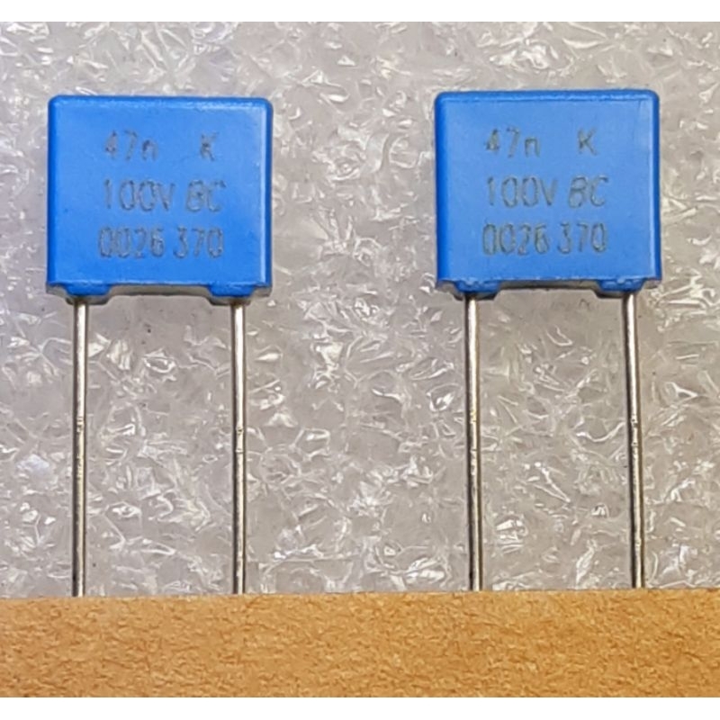 Vishay BC MKT 370 0.047uf 47nf 473 k 100V (ราคา10ตัว) Metallized Polyester Film Capacitor ตัวเก็บประจุ คาปาซิเตอร์
