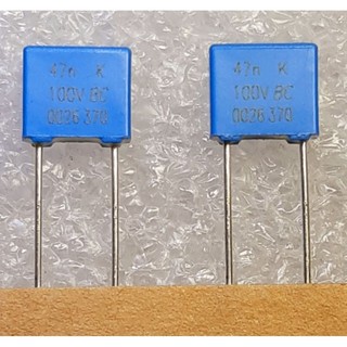 Vishay BC MKT 370 0.047uf 47nf 473 k 100V (ราคา10ตัว) Metallized Polyester Film Capacitor ตัวเก็บประจุ คาปาซิเตอร์