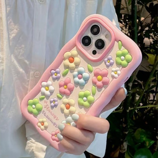 💎จัดส่งภายใน24ชม💎เคสไอโฟน สำหรับ for iPhone 11 13 14 Soft Case 12 Pro Max case ดอกไม้ ป้องกันการตก เคสโทรศัพท์