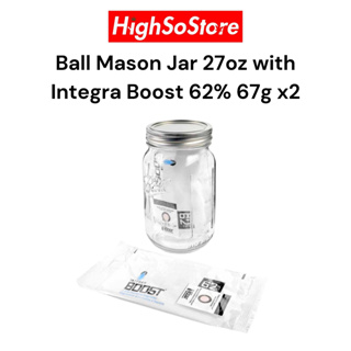 🚚พร้อมส่ง 🚚ส่งไว โหลแก้ว Ball Mason Jar 27oz with Integra Boost 62% 67g x2