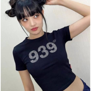 พรีเกาหลี แท้ ARCHIVE BOLD 939 LOGO CROP TOP เสื้อครอปมินนี่ หนิงหนิง