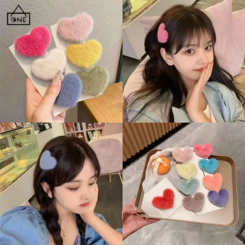 COD❤️พร้อมส่ง-1บาทกิ๊บติดผมขนฟูสีแคนดี้ลายหัวใจเมฆเรขาคณิตเกาหลีน่ารักนักเรียนเครื่องประดับผมสำหรับผู้หญิงขายส่ง-a.one