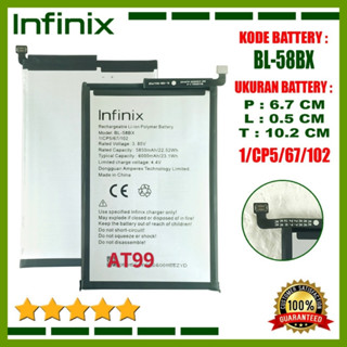 แบตเตอรี่ Infinix Hot 10S / Hot 9 play / Hot 10 play / Hot 11 play / Hot 12 play / X680 / X688 battery (BL-58BX) แบต