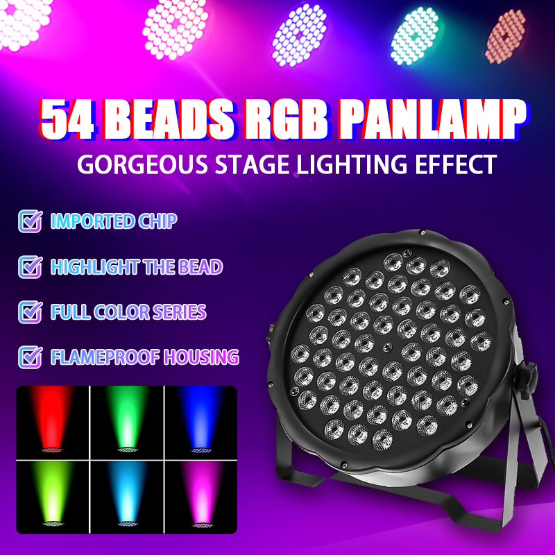 ไฟพาร์ 60W 54/36led กระพริบตามจังหวะ ไฟปาร์ตี้ควบคุมระยะไกล Disco light ไฟพาร์LED PAR LED 54 RGB PAR LED ไฟหลากสี