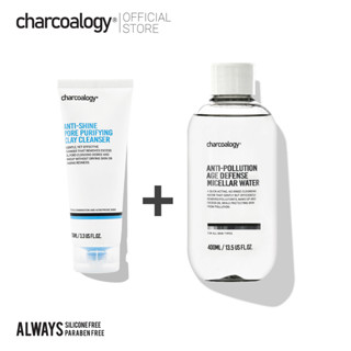 [GWP] Charcoalogy Anti Shine Face Wash + Micellar water Anti-Pollution